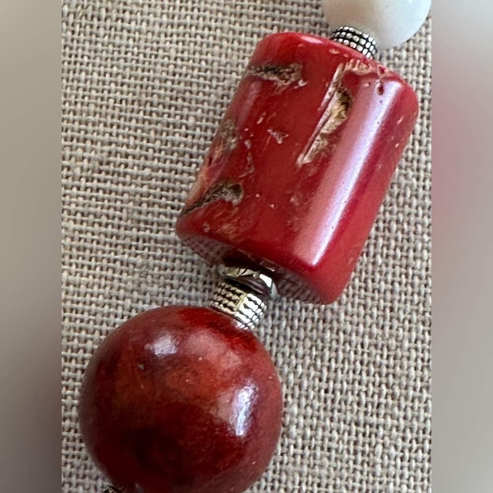 24 inch Red Coral bead necklace NWOT - Picture 13 of 14